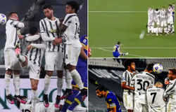 Ronaldo che mặt làm hàng rào khiến Juventus để lọt lưới