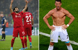 Salah ghi bàn liên tiếp ở Champions League vẫn xếp sau Ronaldo