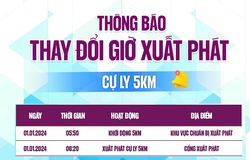 Thay đổi giờ xuất phát cự ly 5km Giải Bán Marathon Quốc tế Việt Nam 2024 tài trợ bởi Herbalife