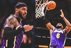 LeBron James tái xuất, Melo thăng hoa trong chiến thắng ngược dòng của LA Lakers