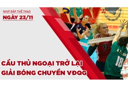 Nhịp đập thể thao | 23/11: LĐBC Việt Nam xem xét đưa cầu thủ ngoại trở lại giải VĐQG