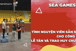 Tình nguyện viên SEA Games 31 đã sẵn sàng cho công tác lễ tân và trao huy chương