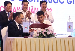 Chùm ảnh lễ ký kết tài trợ giải VĐQG giữa LĐBC Việt Nam và Tập đoàn Hóa chất Đức Giang