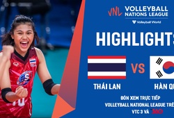 Highlights bóng chuyền nữ  | Thái Lan vs Hàn Quốc | giải Volleyball Nations League 2022