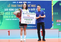 Hot girl Thu Hoài giành giải Hoa khôi giải bóng chuyền VĐQG 2022