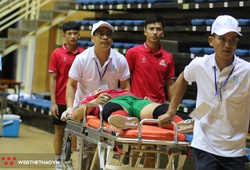 Thủ môn Cao Bằng chấn thương nặng ở vùng đầu tại giải futsal VĐQG 2023