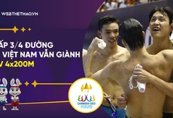 Bộ 4 Huy Hoàng, Quý Phước, Kim Sơn, Hưng Nguyên giành HCV 4x200m kịch tính | SEA Games 32