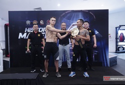 LION Championship 06: Kamil "nắn đai" của Trần Quang Lộc giữa buổi cân chính thức