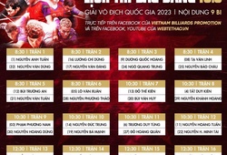 Lịch thi đấu vòng 2 giải VĐQG Billiards & Snooker 2023