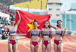 Màn trình diễn mang về tấm HCV 4x400m nữ giải Điền kinh châu Á của tổ tiếp sức Việt Nam