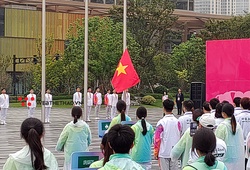 Lễ thượng cờ ASIAD 19: Quốc kỳ Việt Nam bắt đầu tung bay kiêu hãnh