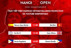 TRỰC TIẾP Hanoi Open Pool Championship ngày 12/10
