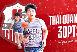 Sao trẻ Thái Quang bùng nổ với 30 điểm tại Playoff VSBL 2023-2024