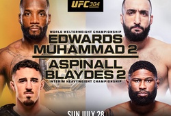 Trực tiếp UFC 304: Edwards vs. Muhammad 2, Aspinall vs. Blaydes 2
