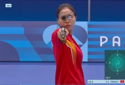 Trịnh Thu Vinh tái hiện vị trí ở vòng loại, suýt chạm đến huy chương Olympic 2024
