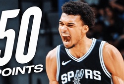 "Người ngoài hành tinh" Victor Wembanyama bùng nổ với 50 điểm, làm nên lịch sử San Antonio Spurs