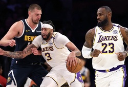 Anthony Davis lại bị Jokic "bỏ túi", Los Angeles Lakers thua muối mặt Denver Nuggets trên sân nhà