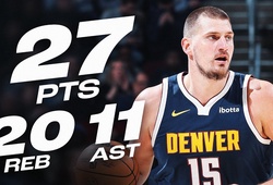 Nikola Jokic vượt qua huyền thoại Magic Johnson, thăng hạng trong danh sách đặc biệt của NBA