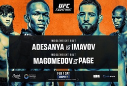 Lịch thi đấu UFC Fight Night: Israel Adesanya vs Nassourdine Imavov