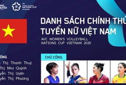 Đội tuyển bóng chuyền nữ Việt Nam chốt danh sách hoàn hảo tham dự AVC Nations Cup 2025