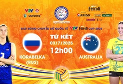 Link trực tiếp tứ kết bóng chuyền VTV Cup hôm nay 3/7: Korabelka vs Úc