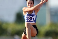 Hai "hot-girl nhảy xa" ganh đua siêu kịch tính ở chung kết nhảy xa 3 bước nữ