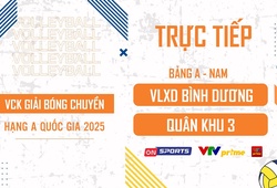 Link trực tiếp VCK bóng chuyền hạng A hôm nay: VLXD Bình Dương vs Quân Khu 3