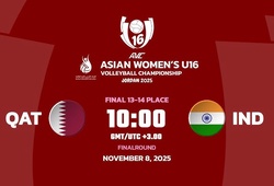 Link trực tiếp giải bóng chuyền U16 vô địch châu Á: Qatar vs Ấn Độ