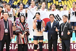 Đội trưởng Hàn Quốc nhận vinh danh VĐV xuất sắc nhất giải bóng chuyền U16 vô địch châu Á
