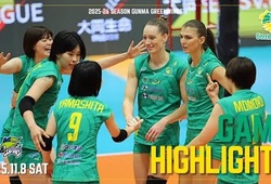 Highlight bóng chuyền VĐQG Nhật Bản Gunma Green Wings vs Hisamitsu Springs: Dấu ấn Thanh Thuý