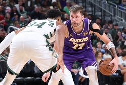 Luka Doncic lấn át Giannis Antetokounmpo, Los Angeles Lakers hạ gục Milwaukee Bucks
