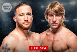 Justin Gaethje tranh đai tạm thời hạng nhẹ với Paddy Pimblett ở UFC 324