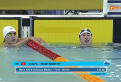 Quang Thuấn xuất sắc giành HCV 400m bơi hỗn hợp SEA Games