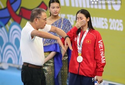Kình ngư Mỹ Tiên lên tiếng sau khoảnh khắc bật khóc trên bục nhận HCB SEA Games 33