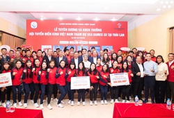 Lễ trao thưởng đội tuyển điền kinh VIệt Nam sau chiến tích huy hoàng tại SEA Games 33