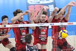 Lube Altalenante gục ngã 1-3 trên đất Umbria, chia tay Coppa Italia SuperLega