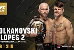 Trực tiếp UFC 325: Alexander Volkanovski vs. Diego Lopes 2