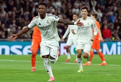 Vinicius lập cú đúp penalty, Real Madrid được hưởng nhiều phạt đền nhất châu Âu