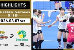 Highlight giải bóng chuyền VĐQG Nhật Bản: Dấu ấn Thanh Thuý giúp Gunma Green Wings thắng nghẹt thở