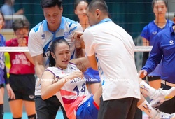 Phụ công Lê Thuỳ Linh bật khóc rời sân sau chấn thương đáng tiếc