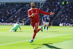 Salah ghi bàn ở trận derby cuối cùng cho Liverpool, san bằng kỷ lục của Gerrard