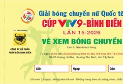 Công bố mức giá vé chính thức cúp VTV9 - Bình Điền 2026