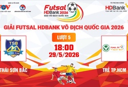Link xem trực tiếp futsal HDBank VĐQG 2026: Thái Sơn Bắc vs Trẻ TPHCM