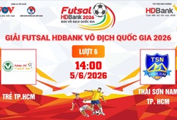 Link xem trực tiếp futsal HDBank VĐQG 2026: Trẻ TPHCM vs Thái Sơn Nam