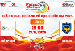 Link xem trực tiếp futsal HDBank VĐQG 2026: Trẻ TPHCM vs Sahako