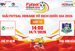 Link xem trực tiếp futsal HDBank VĐQG 2026: Trẻ TPHCM vs Thái Sơn Bắc