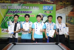 Giải billiards PTNK 9 BALL POOL CHAMPIONSHIP 2024: Nguyễn Phúc Bách vô địch thuyết phục
