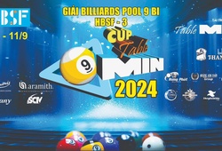 Giải Billiards Pool 9 bi HBSF-3 Cúp MIN Table năm 2024 có tay cơ Hàn Quốc