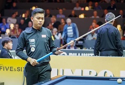 Nguyễn Trần Thanh Tự thua "người ngoài hành tinh" Frédéric Caudron ở giải billiard carom 3 băng World Cup tại Veghel