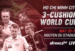 Lịch thi đấu billiards carom 3 băng TPHCM World Cup năm 2024 mới nhất ngày 20/05